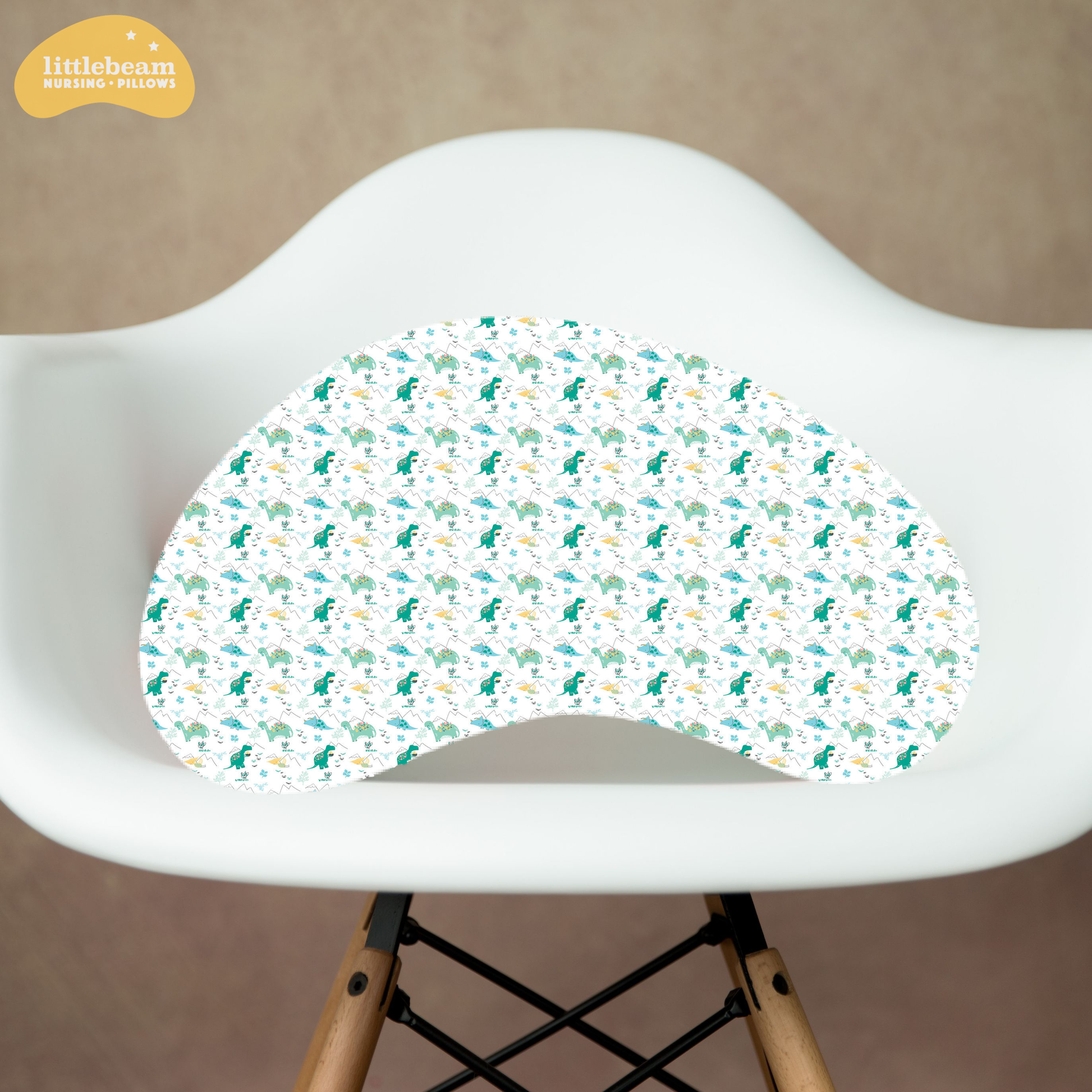 Littlebeam Nursing & Breastfeeding Pillow Design Dino Mountain | Littlebeam