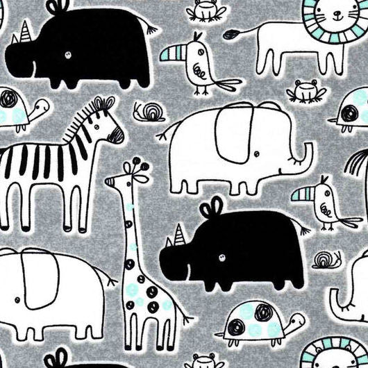 littlebeam Breastfeeding Pillow Pattern Gray Safari | littlebeam