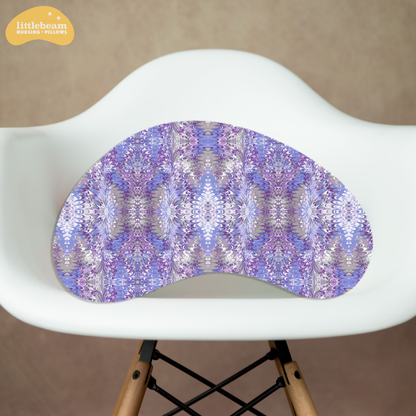 Littlebeam Nursing & Breastfeeding Pillow Design Purple Swirl | Littlebeam